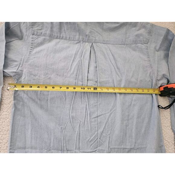 Vtg 90s Embroidered Mickey Inc Cotton Long Sleeve Jean Button Up Shirt Size XL - Picture 9 of 10